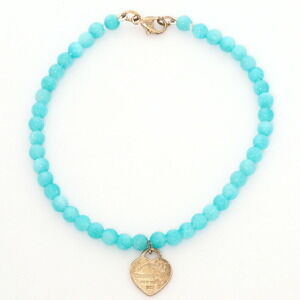 Tiffany Return to Tiffany Heart Amazonite Beads Silver